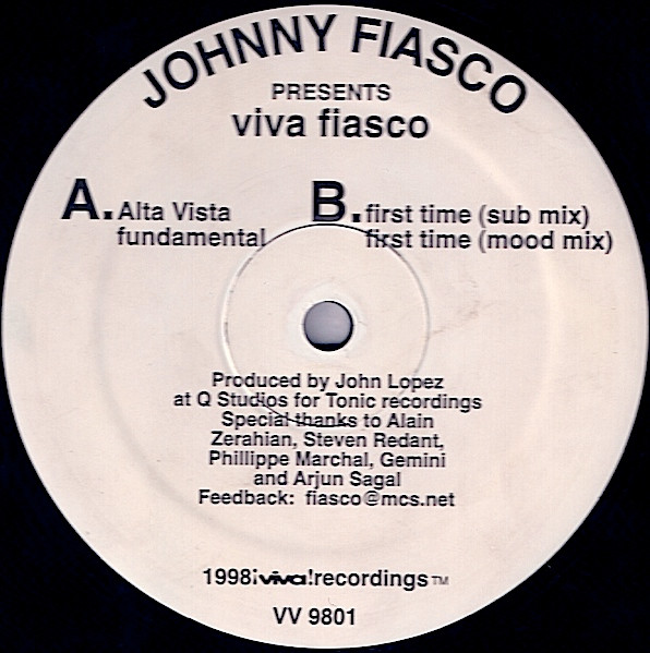 Johnny Fiasco - Viva Fiasco | Viva! (VV9801) Johnny Fiasco - Viva Fiasco | Viva! (VV9801)
