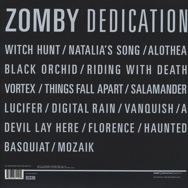 Zomby - Dedication | 4AD (CAD 3119)