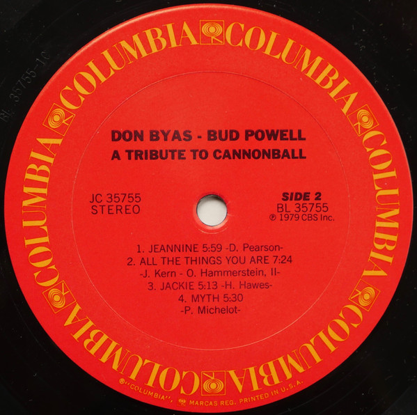 Don Byas / Bud Powell - A Tribute To Cannonball | Columbia (JC 35755) - 4