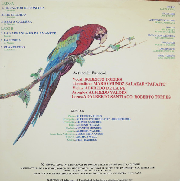 Roberto Torres - Roberto Torres Presenta... La Charanga Vallenata | SAR Records (SLP 1018) - 2