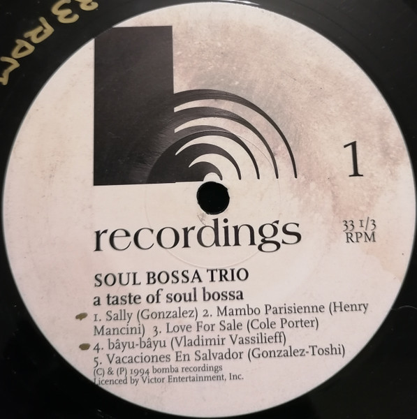 Soul Bossa Trio - A Taste Of Soul Bossa | Bomba Recordings (bomlp-1) - 2