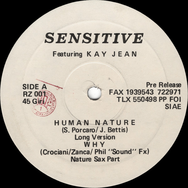 Sensitive - Human Nature / Why | Not On Label (RZ 001) Sensitive - Human Nature / Why | Not On Label (RZ 001)