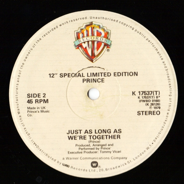 Prince - I Wanna Be Your Lover | Warner Bros. Records (K 17537(T)) - 2