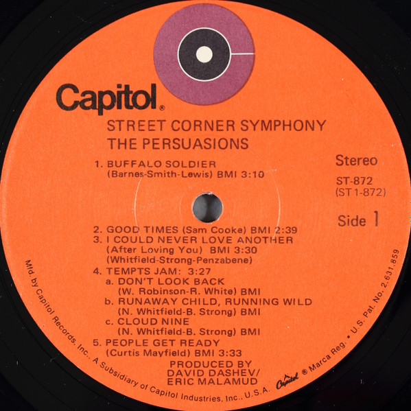 The Persuasions - Street Corner Symphony | Capitol Records (ST-872) - 3