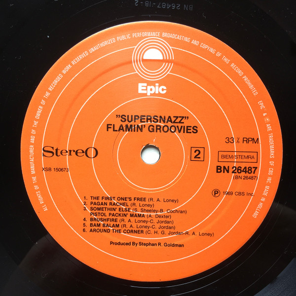 The Flamin' Groovies - Supersnazz | Epic (BN 26487) - 4 The Flamin' Groovies - Supersnazz | Epic (BN 26487) - 4