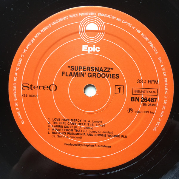 The Flamin' Groovies - Supersnazz | Epic (BN 26487) - 3 The Flamin' Groovies - Supersnazz | Epic (BN 26487) - 3