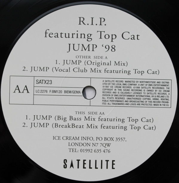 R.I.P. Productions Featuring Top Cat - Jump '98 | Satellite (SATX23)