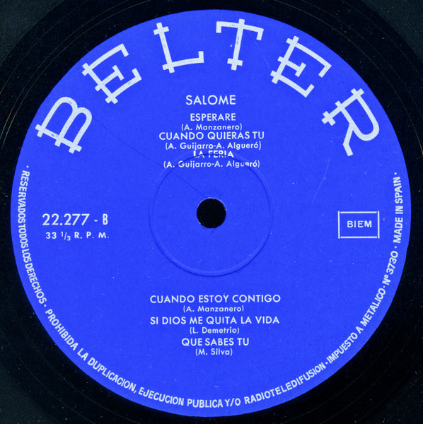 Salomé - Salomé | Belter (22.277) - 4