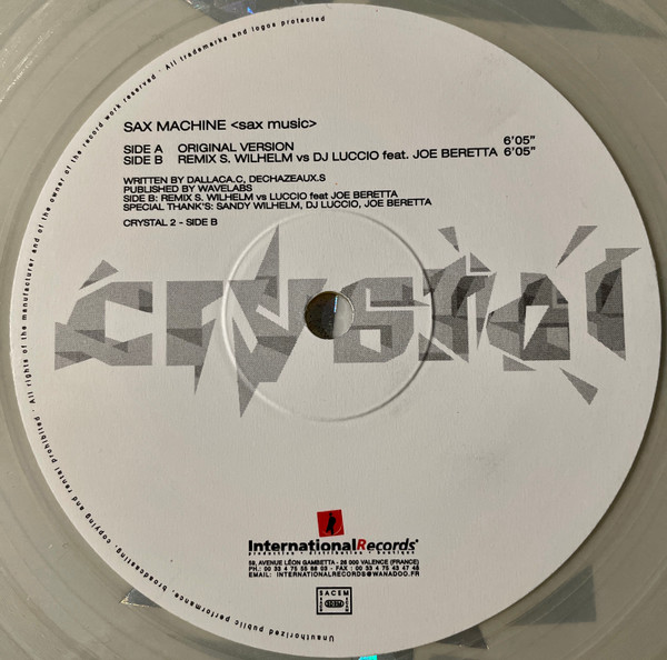 Sax Machine - Sax Music | International Records (CRYSTAL 2) - 5
