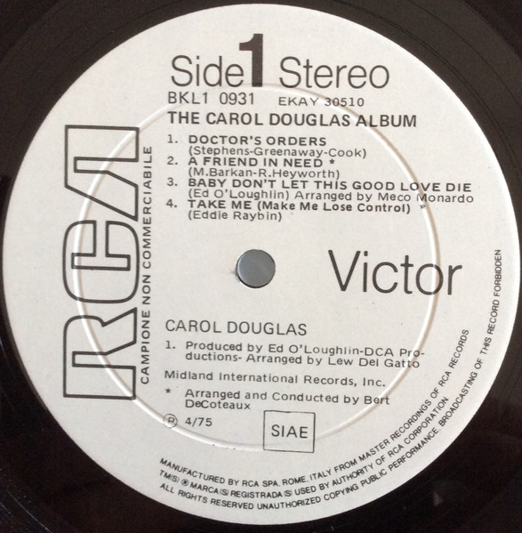 Carol Douglas - The Carol Douglas Album | RCA Victor (BKL1-0931) - 3