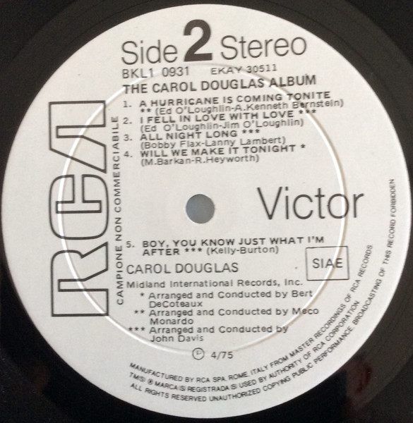 Carol Douglas - The Carol Douglas Album | RCA Victor (BKL1-0931) - 4