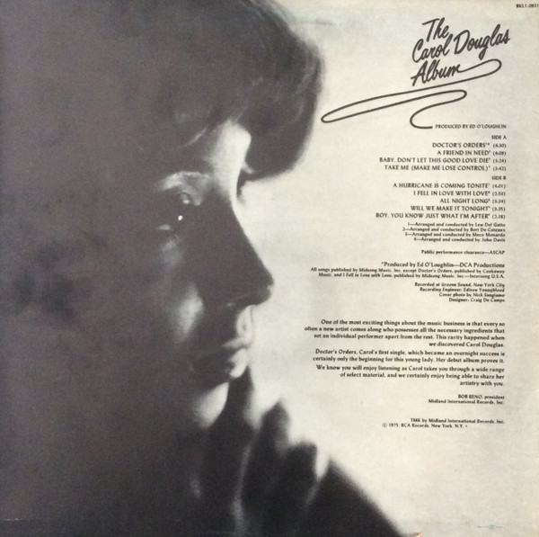 Carol Douglas - The Carol Douglas Album | RCA Victor (BKL1-0931) - 2