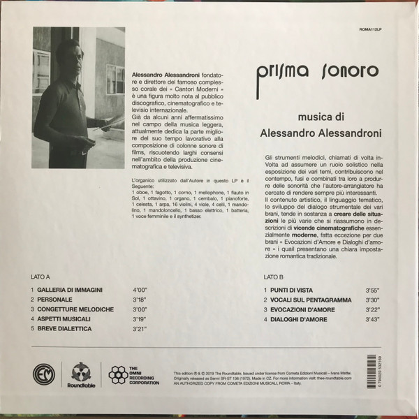 Alessandro Alessandroni - Prisma Sonoro | The Roundtable (ROMA112LP) - 2 Alessandro Alessandroni - Prisma Sonoro | The Roundtable (ROMA112LP) - 2