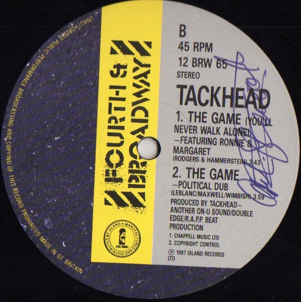 Tackhead - The Game (You'll Never Walk Alone) | 4th & Broadway (12BRW 65) - 3 Tackhead - The Game (You'll Never Walk Alone) | 4th & Broadway (12BRW 65) - 3