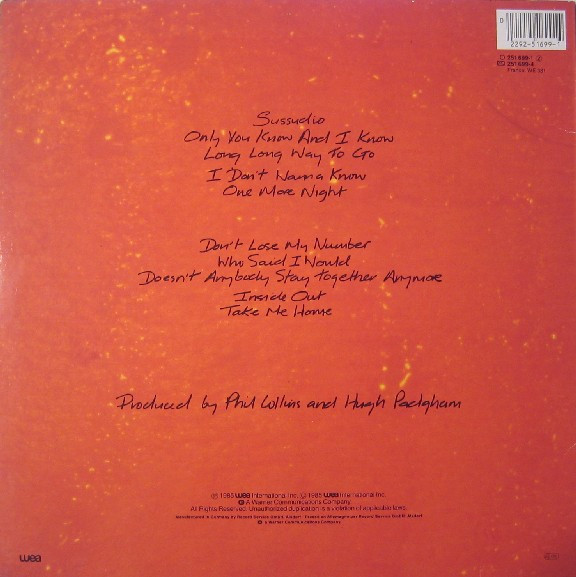 Phil Collins - No Jacket Required | WEA (251 699-1) - 2 Phil Collins - No Jacket Required | WEA (251 699-1) - 2