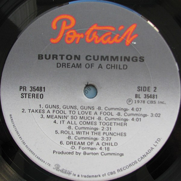 Burton Cummings - Dream Of A Child | Portrait (PR 35481) - 4