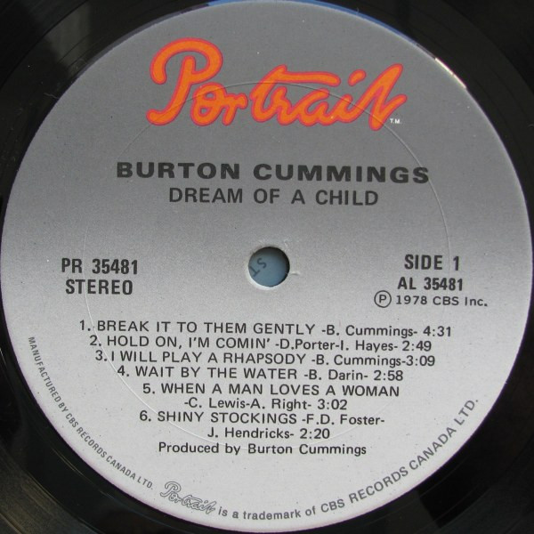Burton Cummings - Dream Of A Child | Portrait (PR 35481) - 3