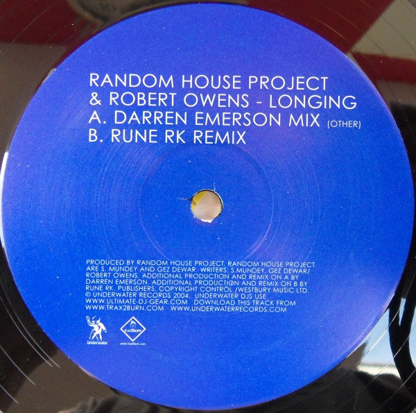Random House Project & Robert Owens - Longing | Underwater Records (H2O 035E) - 3 Random House Project & Robert Owens - Longing | Underwater Records (H2O 035E) - 3