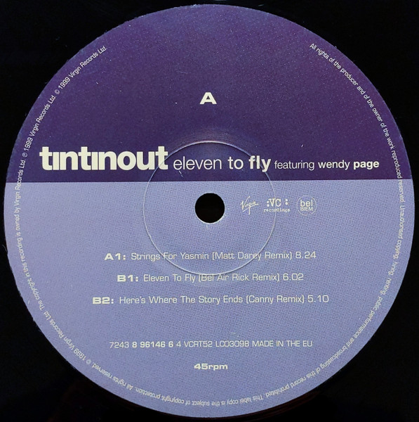Tin Tin Out Featuring Wendy Page - Eleven To Fly / Strings For Yasmin / Here's Where The Story Ends | Virgin (7243 8 96146 6 4) - 3 Tin Tin Out Featuring Wendy Page - Eleven To Fly / Strings For Yasmin / Here's Where The Story Ends | Virgin (7243 8 96146 6 4) - 3