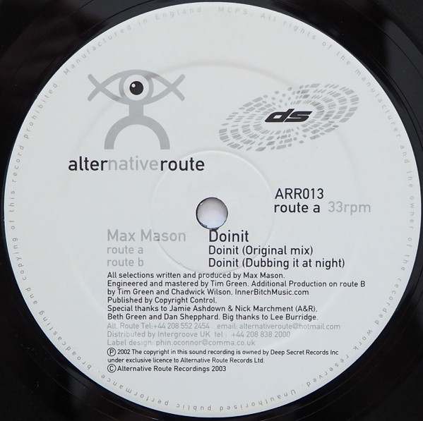 Max Mason - Doinit | Alternative Route Recordings (ARR013) - main