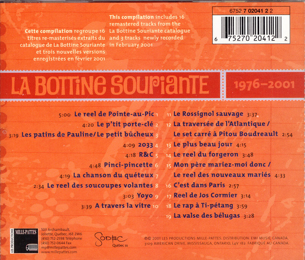 La Bottine Souriante - Anthologie | Mille-Pattes (6752 7 02041 2 2) - 2