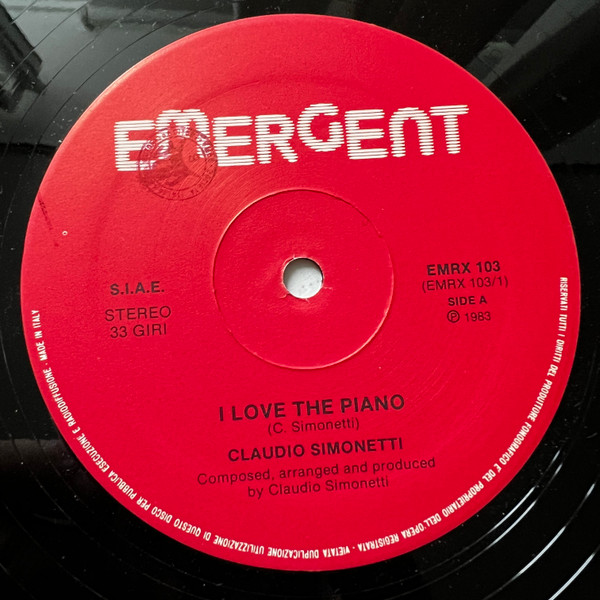 Claudio Simonetti - I Love The Piano | Emergent (EMRX 103) - 3