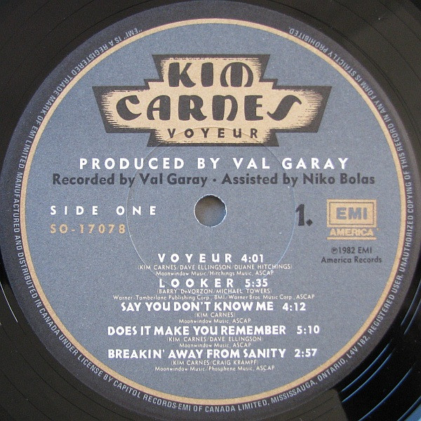 Kim Carnes - Voyeur | EMI America (SO-17078) - 3 Kim Carnes - Voyeur | EMI America (SO-17078) - 3