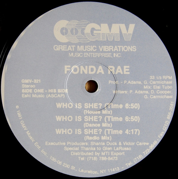 Fonda Rae - Who Is She? | Great Music Vibrations (GMV-321) - main Fonda Rae - Who Is She? | Great Music Vibrations (GMV-321) - main