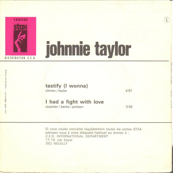 Johnnie Taylor - Testify (I Wonna) | Stax (169.049) - 2