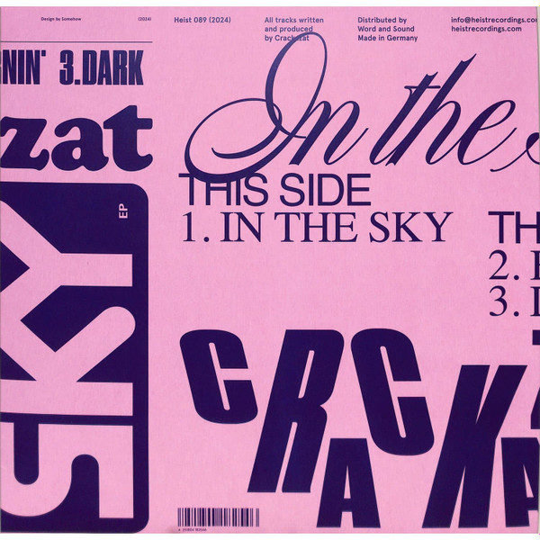 Crackazat - In The Sky EP | Heist (Heist 089) Crackazat - In The Sky EP | Heist (Heist 089)