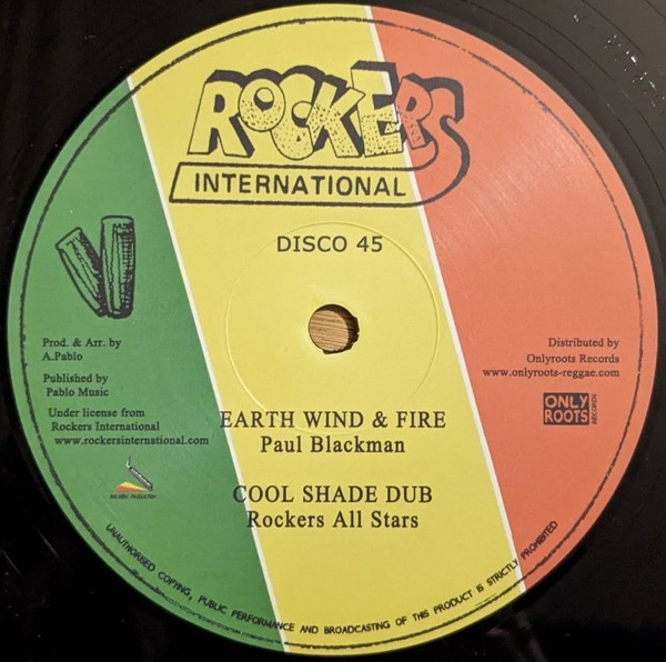 Paul Blackman , Augustus Pablo - Earth Wind & Fire / Ras. Menilik Congo (Harp) | Onlyroots Records (ORD31) - main