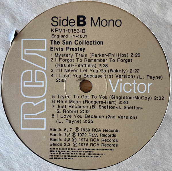 Elvis Presley - The Sun Collection [Vinyl] | RCA (KPM1 0153) - 4