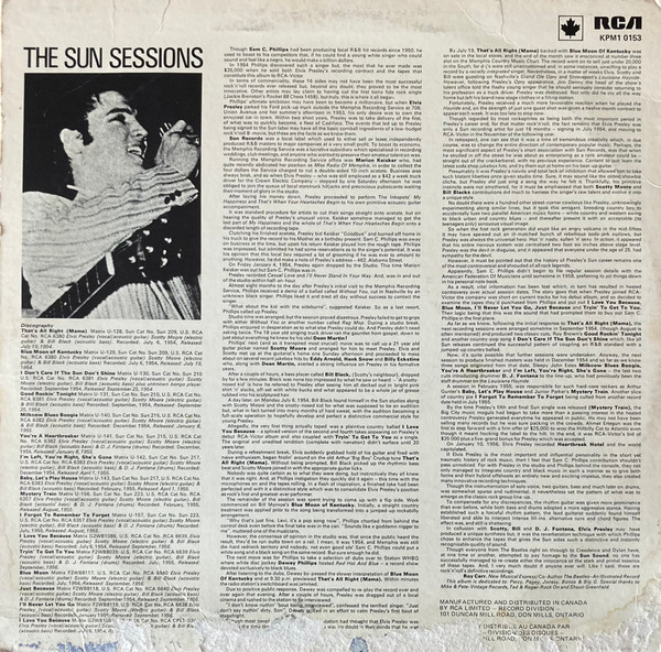 Elvis Presley - The Sun Collection [Vinyl] | RCA (KPM1 0153) - 2