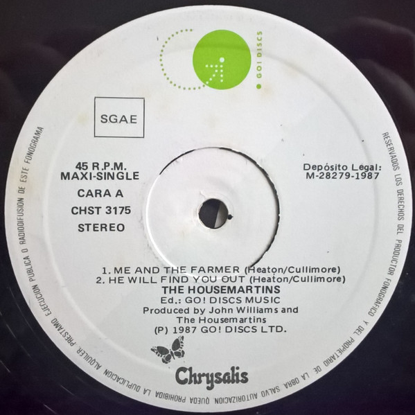The Housemartins - Me And The Farmer | Go! Discs (CHST-3175) - 3