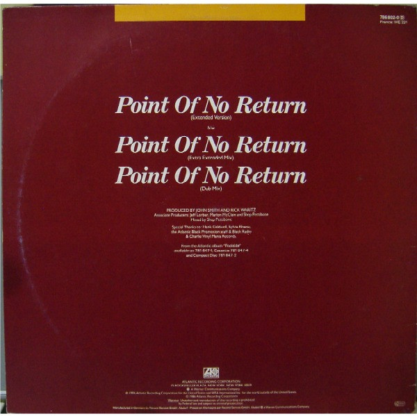 Nu Shooz - Point Of No Return | Atlantic (786 802-0) - 2