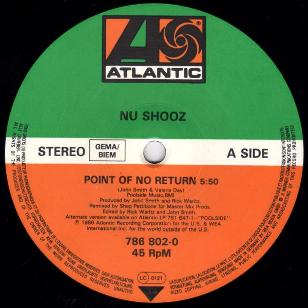 Nu Shooz - Point Of No Return | Atlantic (786 802-0) - 3