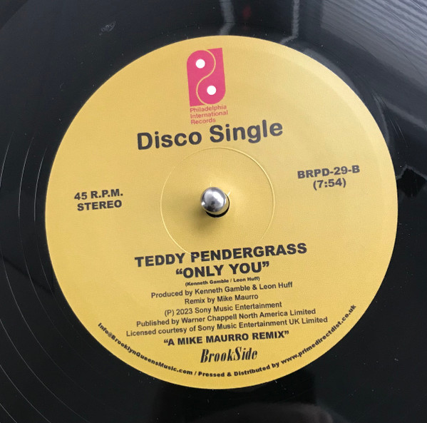 Teddy Pendergrass - Close The Door / Only You (The Mike Maurro Remixes) | Brookside (BRPD-29) - 2 Teddy Pendergrass - Close The Door / Only You (The Mike Maurro Remixes) | Brookside (BRPD-29) - 2