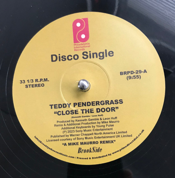 Teddy Pendergrass - Close The Door / Only You (The Mike Maurro Remixes) | Brookside (BRPD-29) - main Teddy Pendergrass - Close The Door / Only You (The Mike Maurro Remixes) | Brookside (BRPD-29) - main