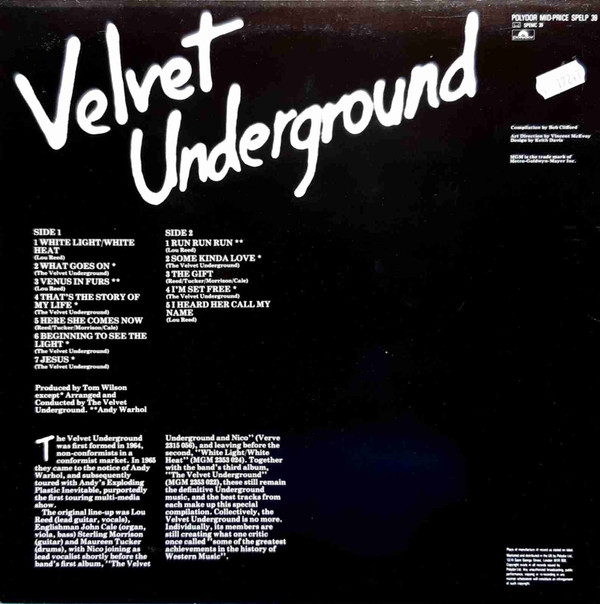The Velvet Underground - The Velvet Underground | Polydor (SPELP 39) - 2 The Velvet Underground - The Velvet Underground | Polydor (SPELP 39) - 2