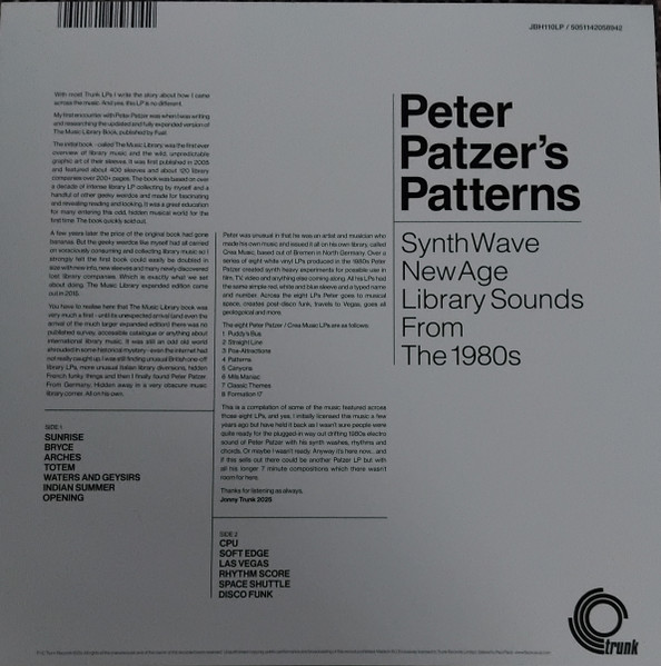 Peter Patzer - Patterns | Trunk Records (JBH110LP) - 2