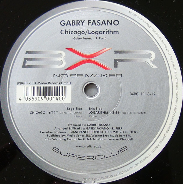Gabry Fasano - Chicago / Logarithm | BXR (BXRG 1118-12) - main