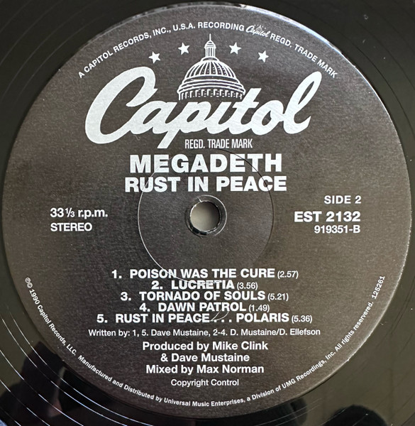 Megadeth - Rust In Peace | Capitol Records (EST 2132) - 4