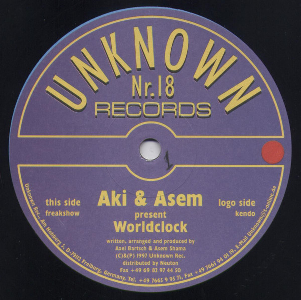 Asem Shama & DJ Aki - Worldclock | Unknown Records (UNKNOWN 018)