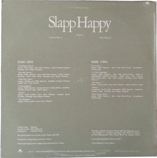 Slapp Happy - Slapp Happy | Virgin (V 2014) - 2
