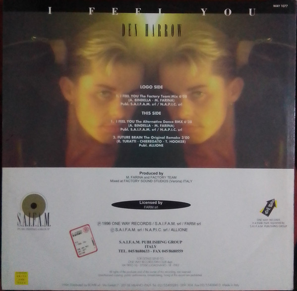 Den Harrow - I Feel You | One Way Records (WAY 1077) - 2