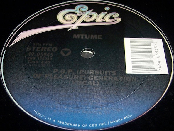 Mtume - P.O.P. (Pursuits Of Pleasure) Generation | Epic (49-05945)