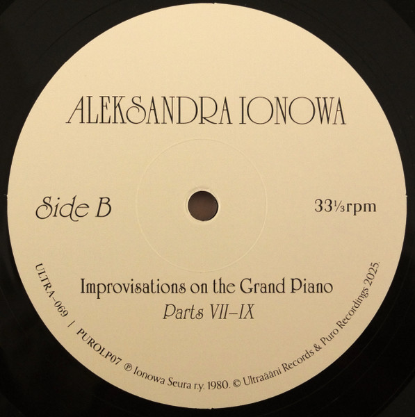 Aleksandra Ionowa - Improvisations On The Grand Piano | Ultraääni (ULTRA-069) - 4