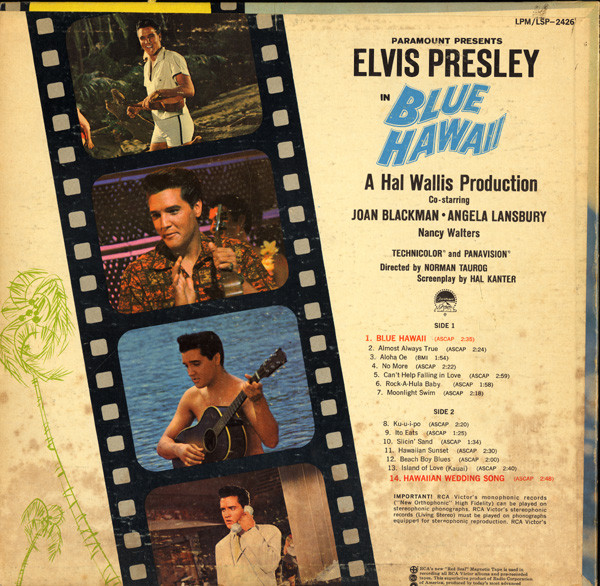 Elvis Presley - Blue Hawaii | RCA Victor (LSP-2426) - 2