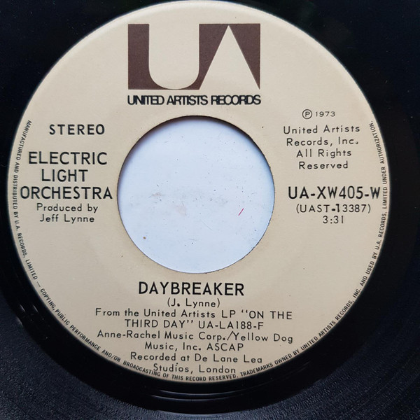 Electric Light Orchestra - Ma-Ma-Ma Belle | United Artists Records (UA-XW405-W) - 2 Electric Light Orchestra - Ma-Ma-Ma Belle | United Artists Records (UA-XW405-W) - 2