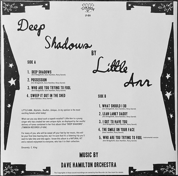 Little Ann - Deep Shadows | Timmion Records (LP-004) - 2 Little Ann - Deep Shadows | Timmion Records (LP-004) - 2